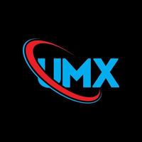 logo umx. lettre umx. création de logo de lettre umx. initiales logo umx liées avec un cercle et un logo monogramme majuscule. typographie umx pour la technologie, les affaires et la marque immobilière. vecteur