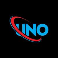 logo uno. une lettre. création de logo de lettre uno. initiales logo uno liées avec un cercle et un logo monogramme majuscule. typographie uno pour la technologie, les affaires et la marque immobilière. vecteur