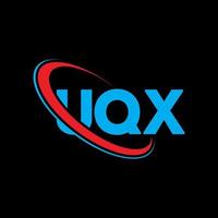 logo uqx. lettre uqx. création de logo de lettre uqx. initiales logo uqx liées avec un cercle et un logo monogramme majuscule. typographie uqx pour la technologie, les affaires et la marque immobilière. vecteur