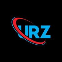 logo Urz. lettre urz. création de logo de lettre urz. initiales logo urz liées avec un cercle et un logo monogramme majuscule. typographie urz pour la technologie, les affaires et la marque immobilière. vecteur