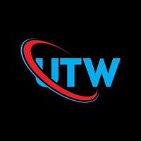 logo utw. lettre utw. création de logo de lettre utw. initiales logo utw liées avec un cercle et un logo monogramme majuscule. typographie utw pour la technologie, les affaires et la marque immobilière. vecteur