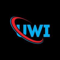 logo UWI. lettre uwi. création de logo de lettre uwi. initiales logo uwi liées avec un cercle et un logo monogramme majuscule. typographie uwi pour la technologie, les affaires et la marque immobilière. vecteur