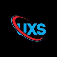 logo uxs. lettre uxs. création de logo de lettre uxs. initiales logo uxs liées avec un cercle et un logo monogramme majuscule. typographie uxs pour la technologie, les affaires et la marque immobilière. vecteur