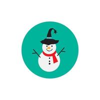 bonhomme de neige santa noël nouvel an logo vectoriel