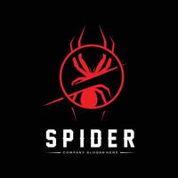 icônes vectorielles du logo araignée et toile d'araignée, animaux faisant des nids, pour halloween, costumes vecteur