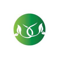 logo vectoriel simple feuille verte icône