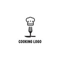 modèle de logo de chef de chapeau vecteur