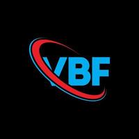 logo vbf. lettre vbf. création de logo de lettre vbf. initiales logo vbf liées avec un cercle et un logo monogramme majuscule. typographie vbf pour la technologie, les affaires et la marque immobilière. vecteur