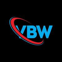 logo vbw. lettre vbw. création de logo de lettre vbw. initiales logo vbw liées avec un cercle et un logo monogramme majuscule. typographie vbw pour la technologie, les affaires et la marque immobilière. vecteur