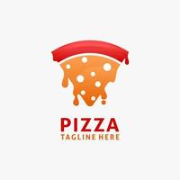 création de logo de tranches de pizza vecteur