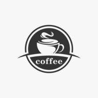 création de logo de café noir vecteur