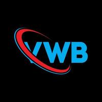 logo vwb. lettre vwb. création de logo de lettre vwb. initiales logo vwb liées avec un cercle et un logo monogramme majuscule. typographie vwb pour la technologie, les affaires et la marque immobilière. vecteur