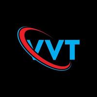 logo vtt. lettre vvt. création de logo de lettre vvt. initiales vvt logo liées avec un cercle et un logo monogramme majuscule. typographie vvt pour la technologie, les affaires et la marque immobilière. vecteur