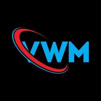logo VWM. lettre vwm. création de logo de lettre vwm. initiales vwm logo lié avec cercle et logo monogramme majuscule. typographie vwm pour la technologie, les affaires et la marque immobilière. vecteur