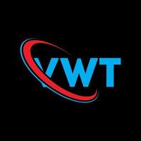 logo vwt. lettre vwt. création de logo de lettre vwt. initiales vwt logo lié avec cercle et logo monogramme majuscule. typographie vwt pour la technologie, les affaires et la marque immobilière. vecteur