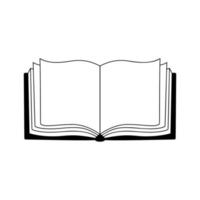 icône de ligne de livre ouvert. illustration de contour de vecteur d'isolé sur fond blanc. symbole de lecture