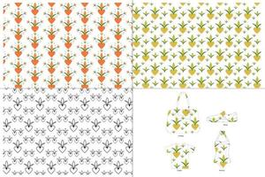 conception de modèle de fleur vecteur