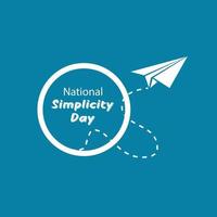 vecteur de la journée nationale de la simplicité. bon pour la parole. conception simple et élégante