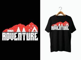 conception de t-shirts de camping. vecteur