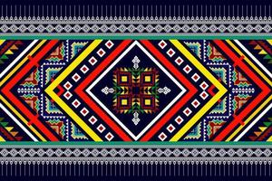 conception de modèle ethnique sans couture ikat. tapis en tissu aztèque ornements de mandala décorations textiles papier peint. motif tribal boho turquie indigène broderie traditionnelle vecteur