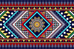 conception de modèle ethnique sans couture ikat. tapis en tissu aztèque ornements de mandala décorations textiles papier peint. motif tribal boho turquie indigène broderie traditionnelle vecteur