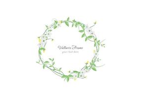 couronne de printemps vallaris pain fleur cadre floral vecteur