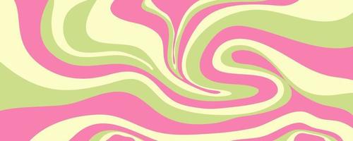 fond de vague psychédélique grioovy pour la conception de bannières. motif psychédélique rétro des années 60 et 70. conception abstraite rétro vague moderne. arc-en-ciel des années 60, 70, vecteur hippie.