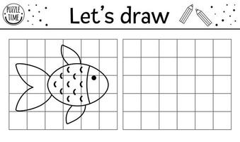 compléter l'image du poulet. feuille de travail de pratique de dessin de Pâques de vecteur. activité printanière en noir et blanc imprimable pour les enfants d'âge préscolaire. copier l'image jeu sur le thème de la ferme pour les enfants vecteur