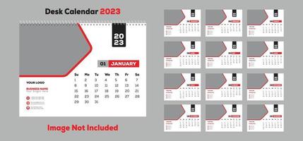 conception de calendrier de bureau 2023 vecteur