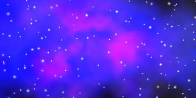 modèle vectoriel rose foncé, bleu avec des étoiles au néon.