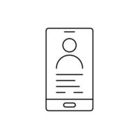 icône de profil de téléphone intelligent vecteur