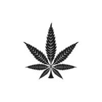 icône de vecteur de feuille de cannabis marijuana. illustration de logo