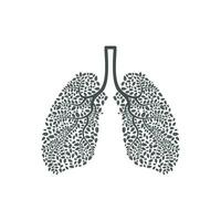 poumon sain, soins pulmonaires, poumons humains, vecteur de conception de modèle de logo de poumons naturels
