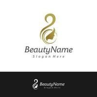 modèle vectoriel de conception de logo de beauté, illustration de concepts de logo de beauté.