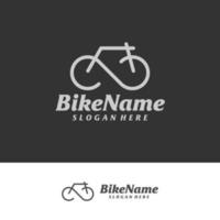 modèle de conception de logo vélo infini. vecteur de concept de logo de vélo. symbole d'icône créative