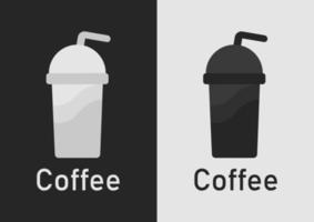 symbole de café avec un design simple vecteur