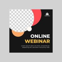 webinaire en ligne publication sur les réseaux sociaux vecteur