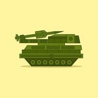 illustration vectorielle de char de combat moderne pour la guerre mondiale