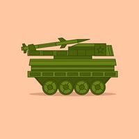 illustration vectorielle de char de combat moderne pour la guerre mondiale