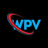 logo wpv. lettre wpv. création de logo de lettre wpv. initiales logo wpv liées avec un cercle et un logo monogramme majuscule. typographie wpv pour la technologie, les affaires et la marque immobilière. vecteur