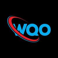 logo wqo. wqo lettre. création de logo de lettre wqo. initiales wqo logo liées avec un cercle et un logo monogramme majuscule. typographie wqo pour la technologie, les affaires et la marque immobilière. vecteur