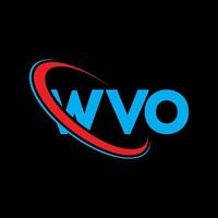 logo wvo. lettre wvo. création de logo de lettre wvo. initiales wvo logo lié avec cercle et logo monogramme majuscule. typographie wvo pour la technologie, les affaires et la marque immobilière. vecteur