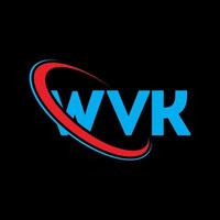 logo wvk. lettre wvk. création de logo de lettre wvk. initiales wvk logo liées avec un cercle et un logo monogramme majuscule. typographie wvk pour la technologie, les affaires et la marque immobilière. vecteur