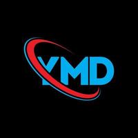 logo ymd. lettre ymd. création de logo de lettre ymd. initiales logo ymd liées avec un cercle et un logo monogramme majuscule. typographie ymd pour la technologie, les affaires et la marque immobilière. vecteur