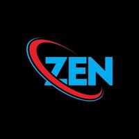 logo zen. lettre zen. création de logo de lettre zen. initiales logo zen liées par un cercle et un logo monogramme majuscule. typographie zen pour la technologie, les affaires et la marque immobilière. vecteur