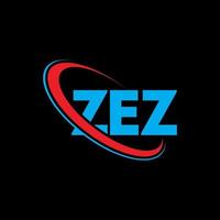 logo zez. lettre zez. création de logo de lettre zez. initiales logo zez liées avec un cercle et un logo monogramme majuscule. typographie zez pour la technologie, les affaires et la marque immobilière. vecteur