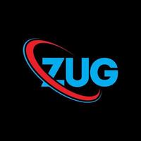 logo zoug. lettre de Zoug. création de logo de lettre de Zoug. initiales logo zug liées avec un cercle et un logo monogramme majuscule. typographie zug pour la technologie, les affaires et la marque immobilière. vecteur