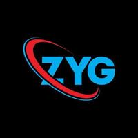 logo Zyg. lettre zyg. création de logo de lettre zyg. initiales logo zyg liées avec un cercle et un logo monogramme majuscule. typographie zyg pour la technologie, les affaires et la marque immobilière. vecteur