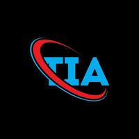 logo tia. tia lettre. création de logo de lettre tia. initiales logo tia liées par un cercle et un logo monogramme majuscule. typographie tia pour la technologie, les affaires et la marque immobilière. vecteur