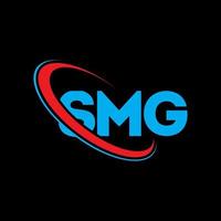 logo smg. lettre smg. création de logo de lettre smg. initiales logo smg liées avec un cercle et un logo monogramme majuscule. typographie smg pour la technologie, les affaires et la marque immobilière. vecteur